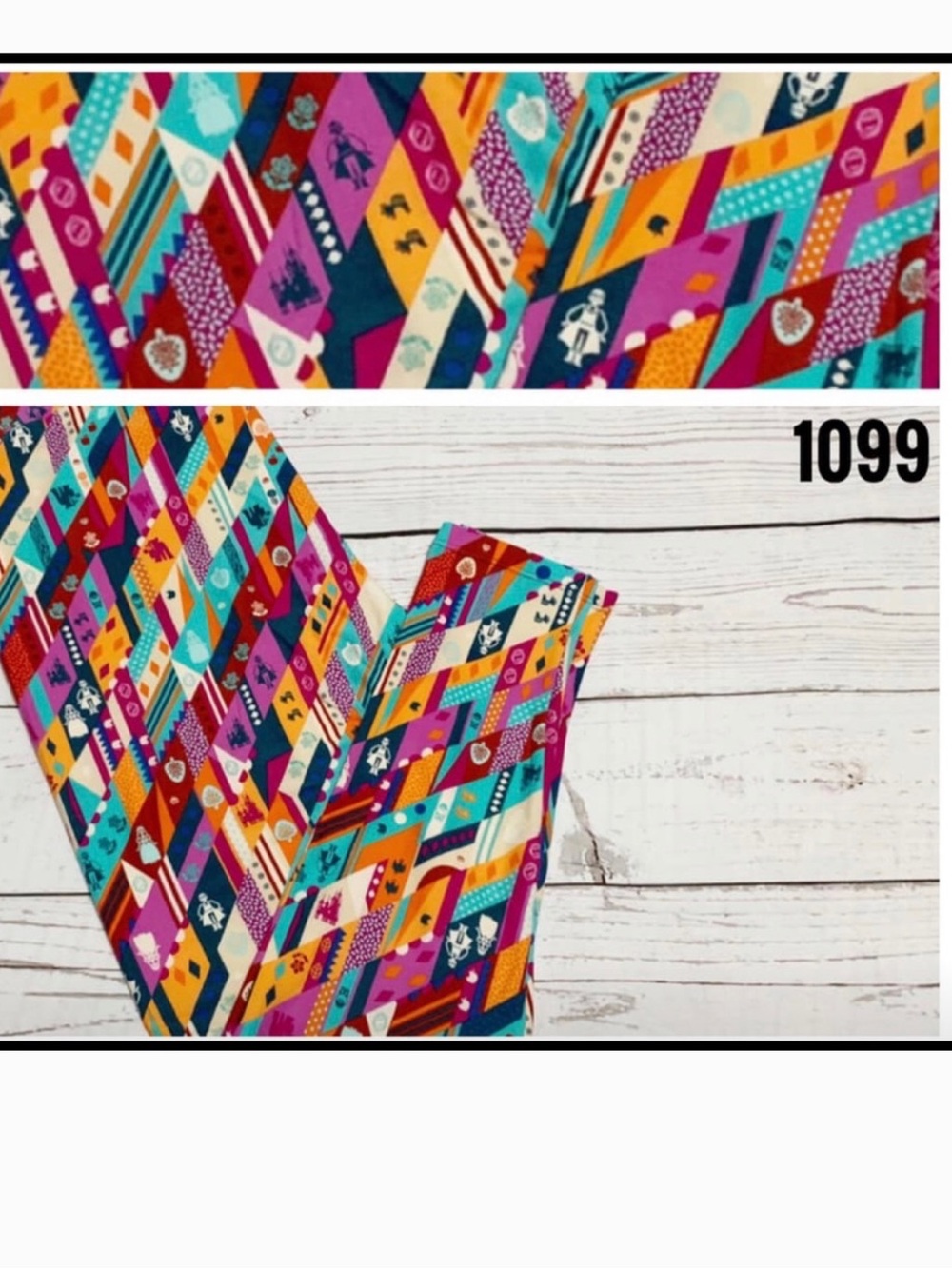 LuLaRoe Disney Princess Print Multi Color Leggings